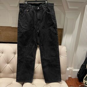 BR:  Levi’s 550 Tapered Relaxed Jeans Black Men’s 38x30 38Wx29.5 Inseam Actual